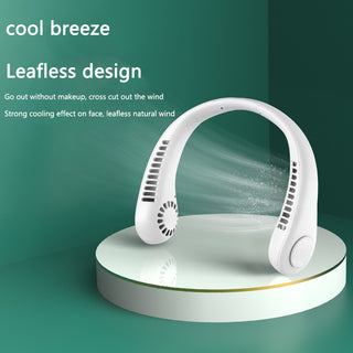 Hanging Neck Fan Portable Cooling Fan USB Leafless 360 Degree Neckband Fan 78 Surround Air Outlets 4000Mah Rechargeable - Phosgene