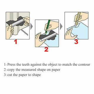 Contour Gauge Saker Duplicator Profile Copy Shape Measuring Tool Contour Gauge Duplicator Profile Copy Shape Measuring Ruler Tool - Phosgene