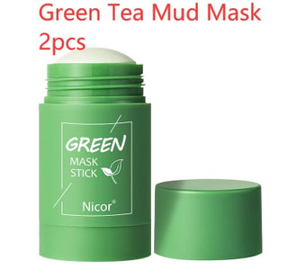 Cleansing Green Tea Mask Clay Stick Oil Control Anti-Acne Whitening Seaweed Mask Skin Care - Phosgene