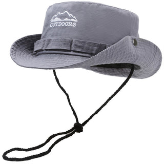 Summer Outdoor Mountaineering Slub Cotton Sun-proof Bucket Hat - Phosgene