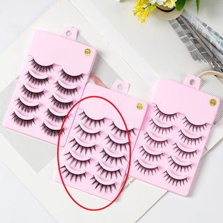 5 Pairs Manga Lashes New Arrival Anime Cosplay Natural Wispy  Korean Makeup Artificial False Eyelashes - Phosgene