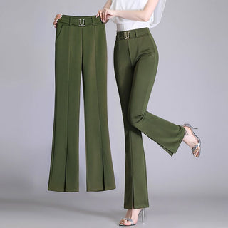 Women's High Waist Casual Wide And Long Cropped Pants - Phosgene