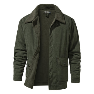 Men's Large Cashmere Thickened Jacket Casual Loose - Phosgene