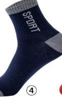 Spring And Autumn Summer Socks Men's Mid-calf Length Sock Sweat-absorbent Breathable - Phosgene