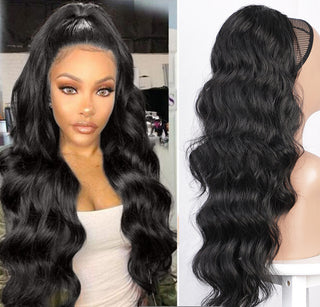 Wig Big Wave Drawstring Ponytail Matte High Temperature Silk Chemical Fiber Wig - Phosgene