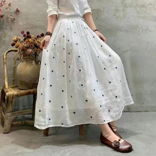 Skirt Women's Small Versatile Embroidery Polka Dot Phosgene