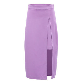 Stitching Wind Asymmetric Split Temperament Skirt Phosgene