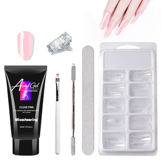 Painless Extension Gel Nail Art Without Paper Holder Quick Model Painless Crystal Gel Set - Phosgene