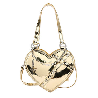 Chain Heart-shaped Bags Large Capacity Love Shoulder Bag For Women Valentine's Day Phosgene