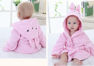 Cartoon Cute Animal Modeling Baby Bath Towels Baby Bathrobes Cotton Children's Bathrobes Baby Hooded - Phosgene