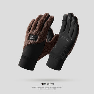 Teddy Velvet Insulated Gloves For Outdoor Use - Phosgene