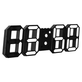 3D Remote Control Black LED Electronic  Hung And Can Stand Wall Clock Phosgene