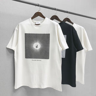 Falling Short-sleeved High Street Fashion Brand Loose Couple T-shirt Phosgene