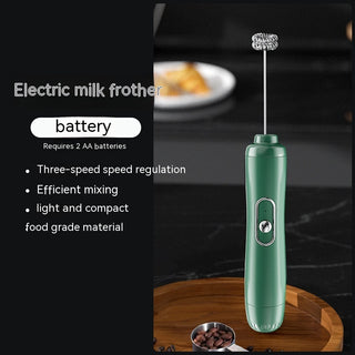 Milk Frother Egg Beater Coffee Frother Household Electric Milk Stirring Battery Handheld Blender Phosgene