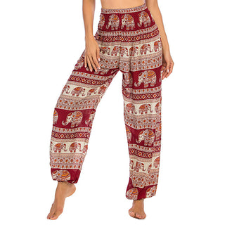 Thailand Elephant Bloomers Yoga Clothes Casual Trousers - Phosgene