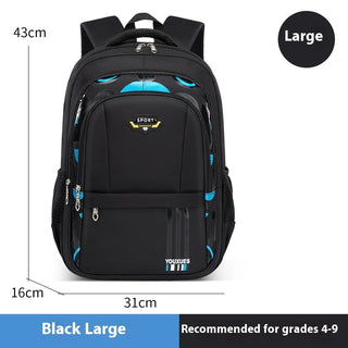 Simple Waterproof Multi-compartment Large Capacity Backpack - Phosgene