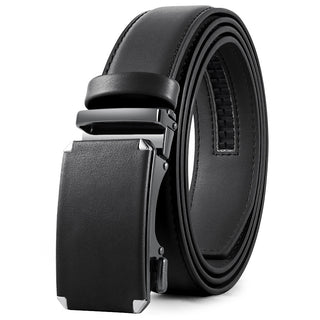 Men's Fashion Veneer Automatic Alloy Buckle Cowhide Belt - Phosgene