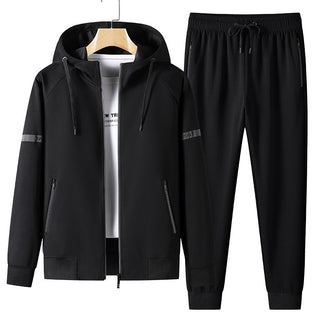 Autumn Men's Morning Run Workout Korean-style Cotton Leisure Sports Suit - Phosgene