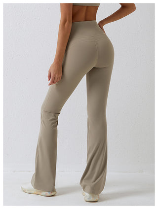 Brushed Tight Dance Wide-leg Pants High Waist Hip Lift - Phosgene