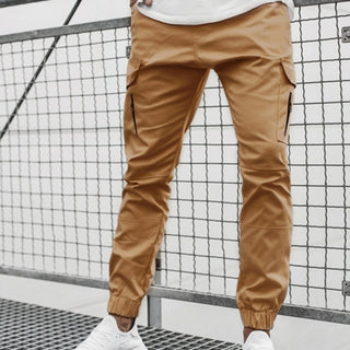 Men's Side Zipper Pocket Decoration Casual Long Pants Phosgene