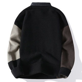 Men's False Two Pieces Sweater Base Knitting Thickened - Phosgene