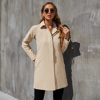 Small British Style Trench Women's Fashionable Temperament Coat - Phosgene