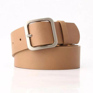 35cm Wide New Retro Alloy Square Buckle Belt - Phosgene