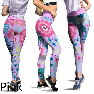 Slim-fit Printed Trousers Yoga Pants - Phosgene