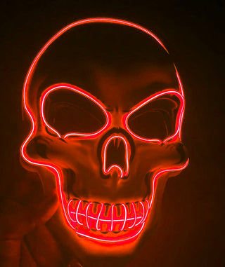 Halloween Skeleton Mask LED Glow Scary Mask - Phosgene