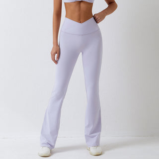 Brushed Tight Dance Wide-leg Pants High Waist Hip Lift - Phosgene