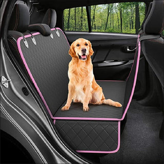 Dog Car Seat Cover View Mesh Pet Carrier Hammock Safety Protector Car Rear Back Seat Mat With Zipper And Pocket For Travel - Phosgene