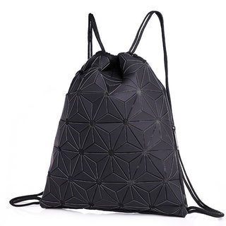 Outdoor All-matching Men And Women Drawstring Bag Geometric Luminous Phosgene