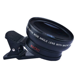 Mobile phone lens 0.45Xwide angle 12.5 times the macro external lens photography camera universal HD Combo - Phosgene