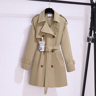 Short Trench Coat Women's Khaki - Phosgene