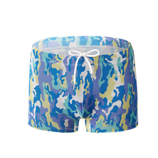 Men's Printed Swimming Trunks Tether Low Waist Boxer - Phosgene