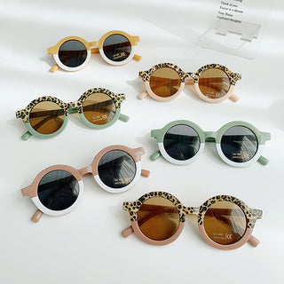 Children's Sunglasses Round Frame Sun Protection And Sunshade Fashion All-matching - Phosgene