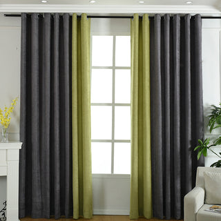 Factory direct stitching simple solid chenille curtain high shading curtain finished living room bedroom curtains - Phosgene