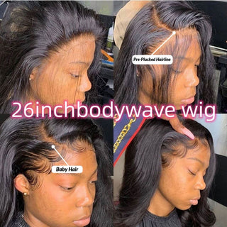 360 Full Lace Frontal Body Wave Human Hair Wigs - Phosgene