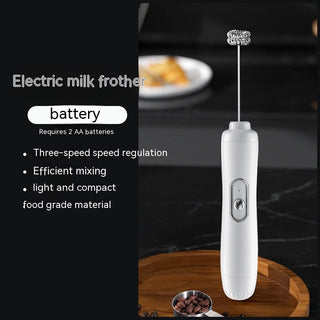 Milk Frother Egg Beater Coffee Frother Household Electric Milk Stirring Battery Handheld Blender Phosgene