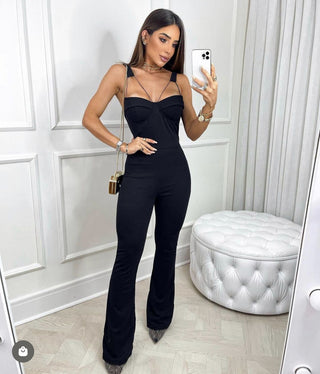 Bandage Jumpsuit Backless High Street Jumpsuit Phosgene