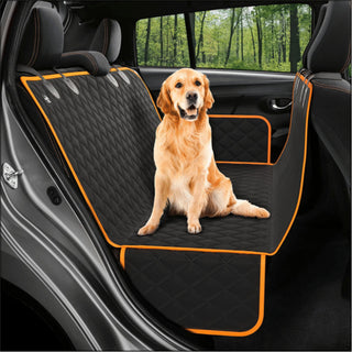 Dog Car Seat Cover View Mesh Pet Carrier Hammock Safety Protector Car Rear Back Seat Mat With Zipper And Pocket For Travel - Phosgene