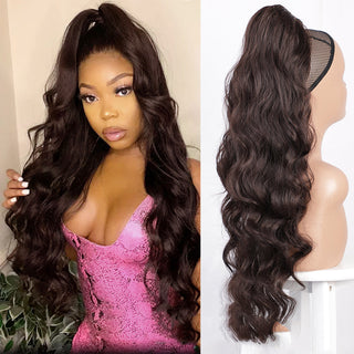 Wig Big Wave Drawstring Ponytail Matte High Temperature Silk Chemical Fiber Wig - Phosgene