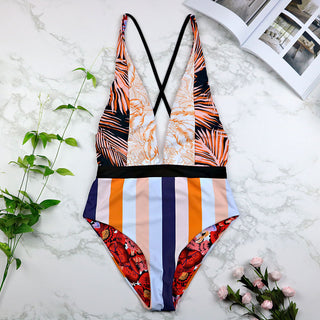 One-piece Swimsuit Deep V Sexy Bikini - Phosgene