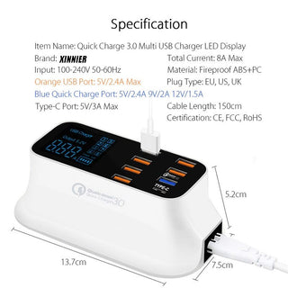 Quick Charge 3.0 Ordinary Smart USB Charger Station - Phosgene