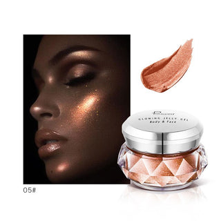 Face Highlighter Jelly Gel Mermaid Eyeshadow Glow Body Glitter Festival Makeup Iluminador Gold Liquid Highlighter Bronzer - Phosgene