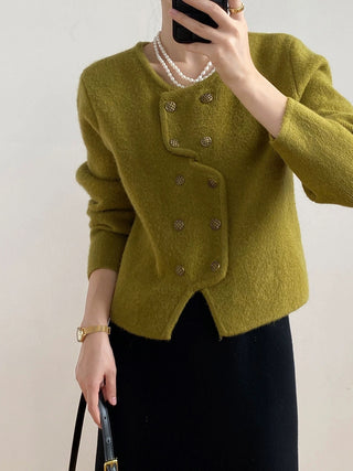 Classic Style Short Knitted Cardigan Jacket Advanced French Style - Phosgene