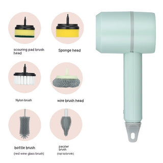 Electric Cleaning Brush Dishwashing Brush Automatic Wireless USB Rechargeable Professional Kitchen Bathtub Tile Cleaning Brushes - Phosgene