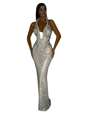 Sexy Sequined Banquet Dress Sheath Trailing Evening Dress - Phosgene