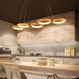 Simplicity Solid Wood Dining Pendant Circle - Phosgene