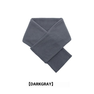 Autumn And Winter Warm Scarf Fashion Simple Solid Color Men's Polar Fleece - Phosgene